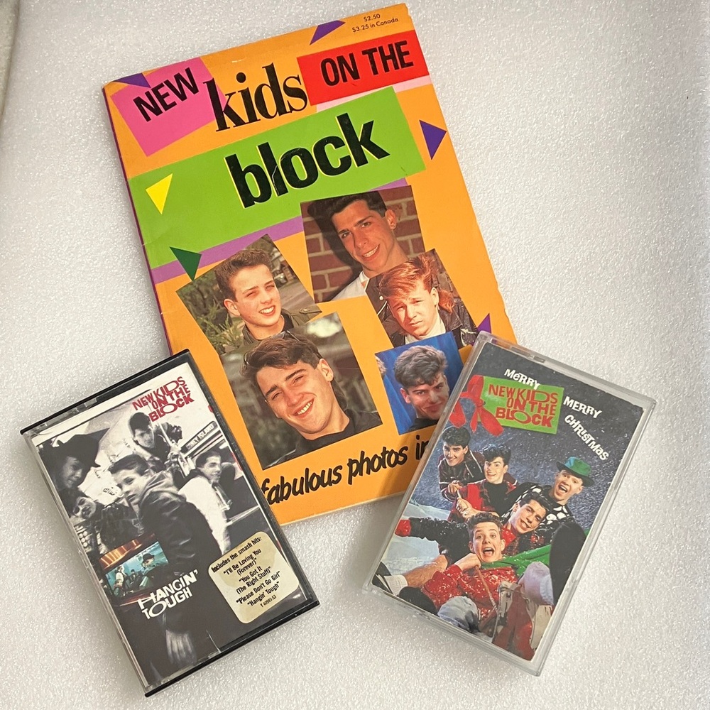 Vintage 1980’s New Kids On The Block Photo Book and 2 Cassettes